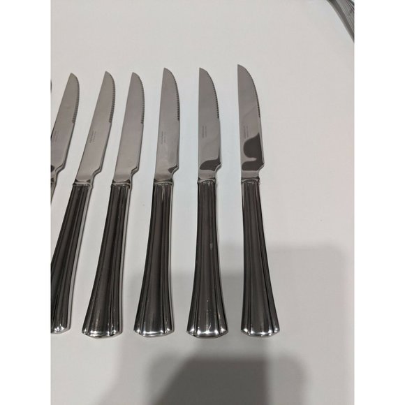Reed & Barton BROOKSHIRE 7 Dinner Steak Knives Stainless Flatware 9 5/8" - Picture 2 of 8